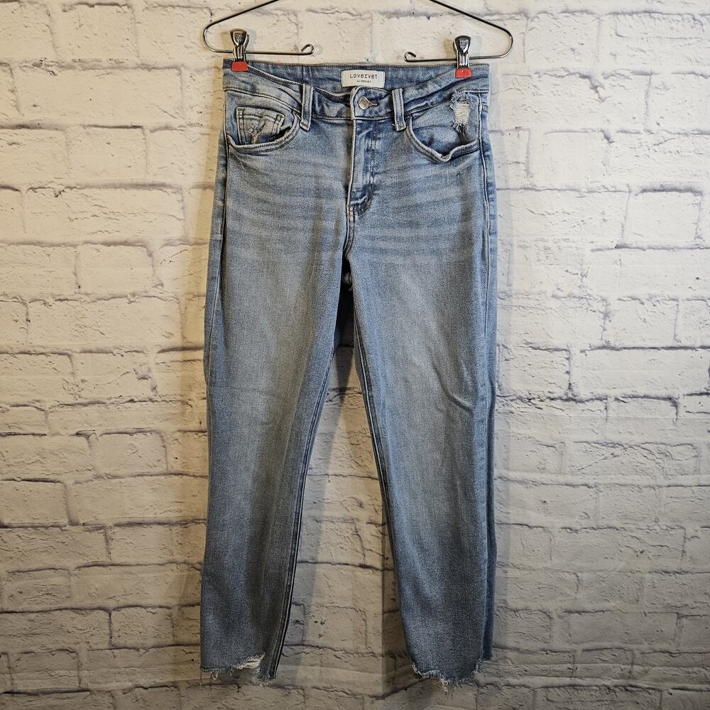 Lovervet by VERVET MID RISE CROP STRAIGHT Denim JEANS LV1179 SZ 28/7 - Picture 1 of 7